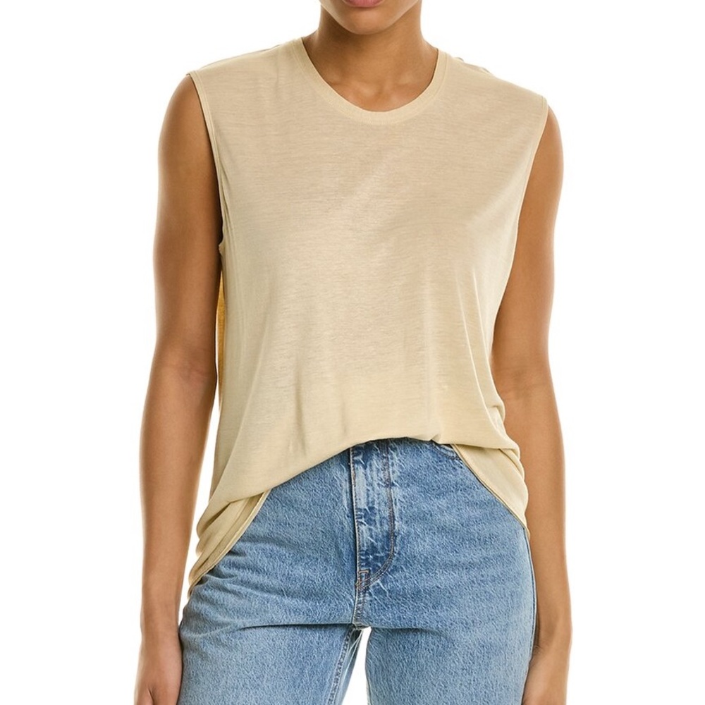 Rag & Bone Linen Blend Muscle Tee